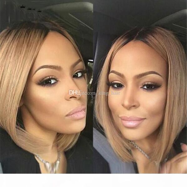 new arrival honry blonde #1b 27 ombre bob style hair wig with baby hair glueless full lace wig 2 tone lace front wig, Black;brown
new arrival honry blonde #1b 27 ombre bob style hair wig with baby hair glueless full lace wig 2 tone lace front wig, Black;brown