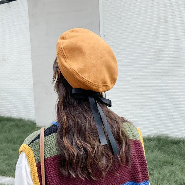 women soft bow elegant berets winter warm hat harajuku suede wool beret hat with bowknot 2020 new fashion women's, Blue;gray
women soft bow elegant berets winter warm hat harajuku suede wool beret hat with bowknot 2020 new fashion women's, Blue;gray