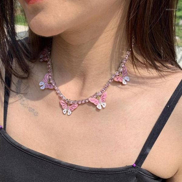 chains pink butterfly necklace rhinestone chain personality cool clavicle for women and girl1, Silver
chains pink butterfly necklace rhinestone chain personality cool clavicle for women and girl1, Silver