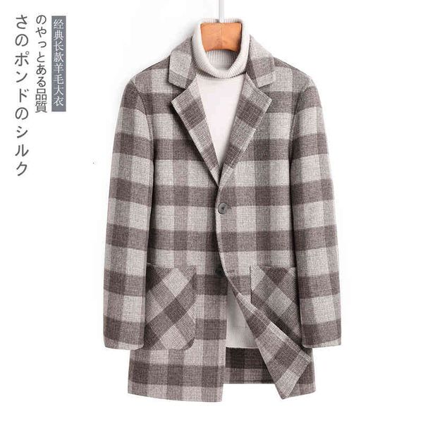 Men's Wool & Blends autumn and winter handmade double-sided tweed coat medium long Plaid fashion men IFC1, Black
Men's Wool & Blends autumn and winter handmade double-sided tweed coat medium long Plaid fashion men IFC1, Black