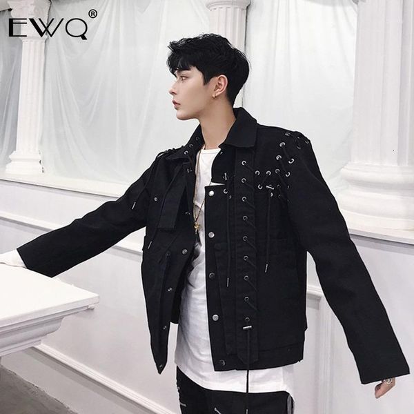 ewq / men's clothing 2020 spring new personality jacket hole ribbon patchwrok coat for men and women loose coat streewear 9y1671, Black;brown
ewq / men's clothing 2020 spring new personality jacket hole ribbon patchwrok coat for men and women loose coat streewear 9y1671, Black;brown