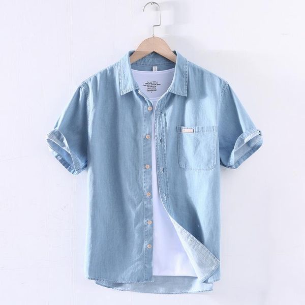 denim shirt men's short-sleeved 2020 summer new style pure cotton casual japanese men's clothing1, White;black
denim shirt men's short-sleeved 2020 summer new style pure cotton casual japanese men's clothing1, White;black