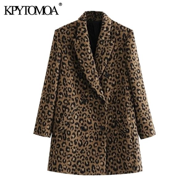 kpytomoa women fashion leopard print loose woolen coat vintage long sleeve back vents female outerwear chic overcoat 201218, Black
kpytomoa women fashion leopard print loose woolen coat vintage long sleeve back vents female outerwear chic overcoat 201218, Black