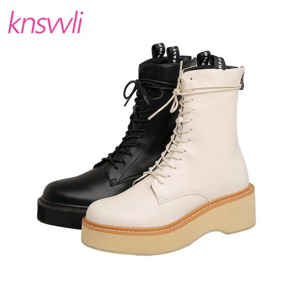 boots thick sole ankle women round toe lace up winter platform shoes woman motorcycle casual flat short knight, Black
boots thick sole ankle women round toe lace up winter platform shoes woman motorcycle casual flat short knight, Black