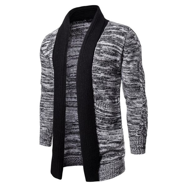 warm casual men sweater long knitted turn-down collar outerwear sweaters 201105, White;black
warm casual men sweater long knitted turn-down collar outerwear sweaters 201105, White;black