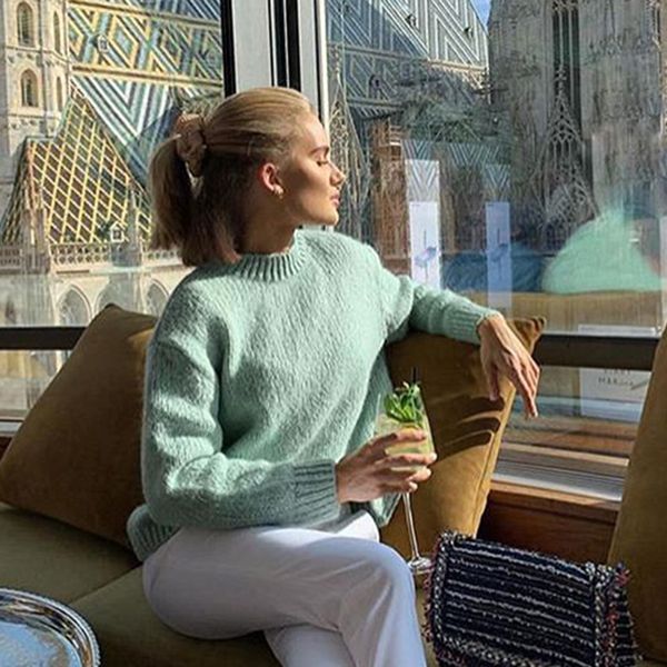 2021 new macaron chic solid sweater women clothes autumn winter long sleeve o neck warm pullover casual soft cotton sweaters fep9, Black
2021 new macaron chic solid sweater women clothes autumn winter long sleeve o neck warm pullover casual soft cotton sweaters fep9, Black