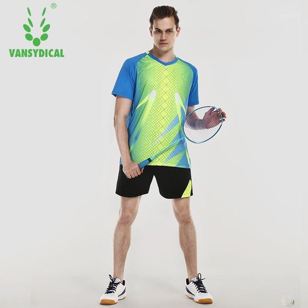 running sets vansydical men's short sleeve shirt+shorts sports 2 pcs badminton tennis training suits soccer jerseys kits1, Black;blue
running sets vansydical men's short sleeve shirt+shorts sports 2 pcs badminton tennis training suits soccer jerseys kits1, Black;blue