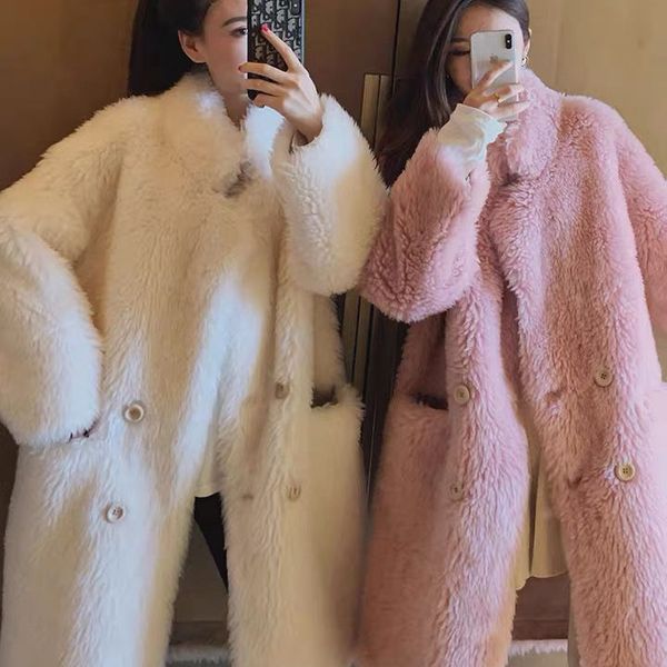 women winter oversized long teddy jacket female thick warm overcoat vintage ladies casual loose faux fur coats outwears, Tan;black
women winter oversized long teddy jacket female thick warm overcoat vintage ladies casual loose faux fur coats outwears, Tan;black