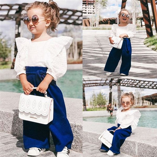 toddler kids baby girl fashion party sets long sleeves lace grid blouse loose casual bow waist wide leg pants 2pcs outfits 1-6y y200325, White
toddler kids baby girl fashion party sets long sleeves lace grid blouse loose casual bow waist wide leg pants 2pcs outfits 1-6y y200325, White