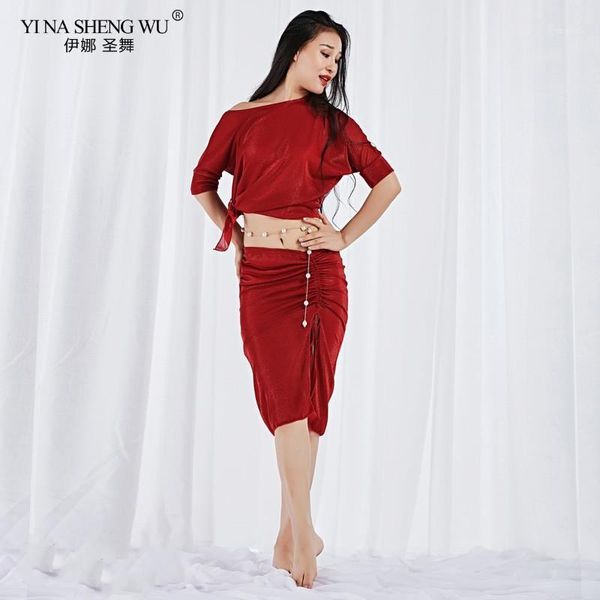 stage wear for women belly clothes dancing class milk fiber outfit with bat sleeves and skirt 2 items in set 1, Black;red
stage wear for women belly clothes dancing class milk fiber outfit with bat sleeves and skirt 2 items in set 1, Black;red