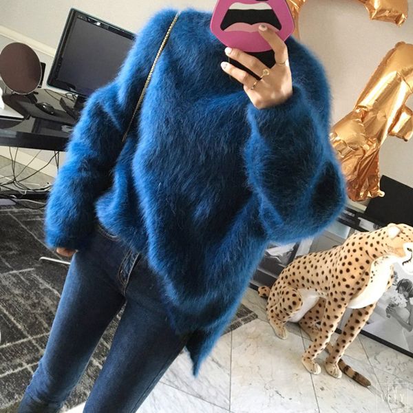 sweater cashmere women rose red fashion winter mohair wool plush ladies blue velvet thick pullover 201030, White
sweater cashmere women rose red fashion winter mohair wool plush ladies blue velvet thick pullover 201030, White