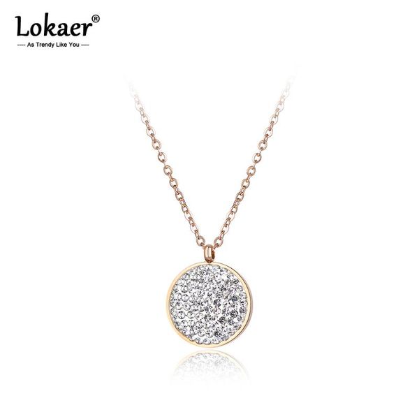 pendant necklaces lokaer luxury stainless steel wedding necklace jewelry classic pave setting rhinestone circle chokers for women n18050, Silver
pendant necklaces lokaer luxury stainless steel wedding necklace jewelry classic pave setting rhinestone circle chokers for women n18050, Silver