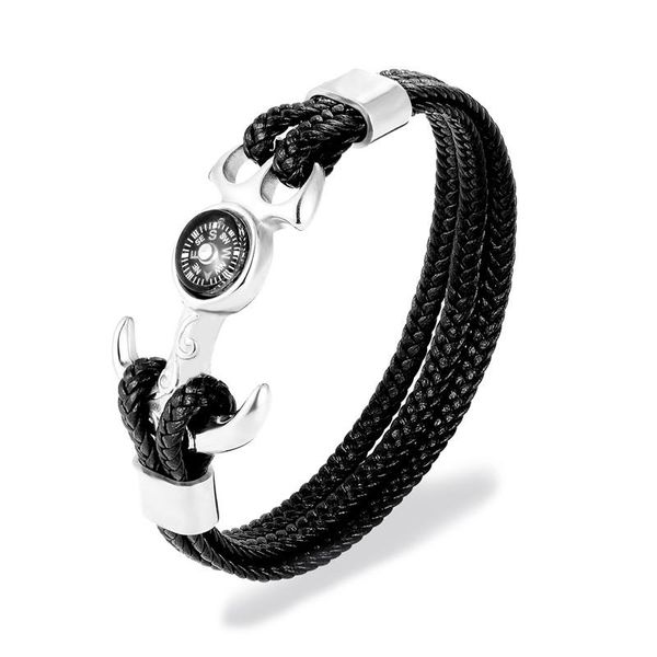 mkendn stainless steel compass anchor shackles braid leather bracelet men wristband survival sport fashion jewelry wmtooq 
mkendn stainless steel compass anchor shackles braid leather bracelet men wristband survival sport fashion jewelry wmtooq