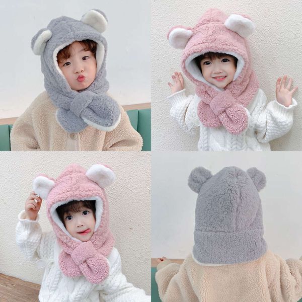 protection scarf integrated children's hat autumn winter warmth 2020 new bear ear girls' cashmere neck, Red;brown
protection scarf integrated children's hat autumn winter warmth 2020 new bear ear girls' cashmere neck, Red;brown
