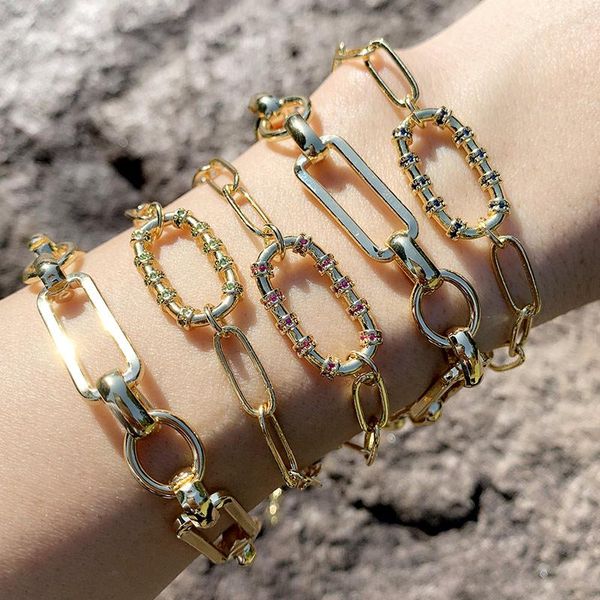 flola punk gold curb link chain bracelets for women chunky thick geometric oval bracelet charms steampunk jewelry gifts brtc63, Golden;silver
flola punk gold curb link chain bracelets for women chunky thick geometric oval bracelet charms steampunk jewelry gifts brtc63, Golden;silver