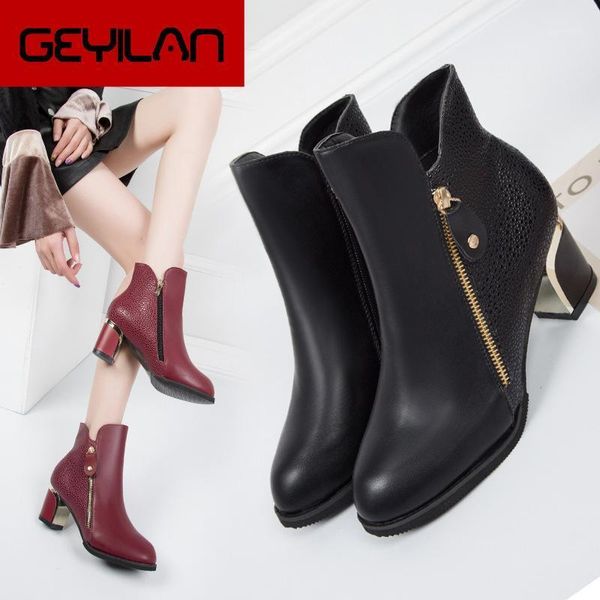 boots autumn thick with women's short tide wild side zipper tube pointed head shoes1, Black
boots autumn thick with women's short tide wild side zipper tube pointed head shoes1, Black