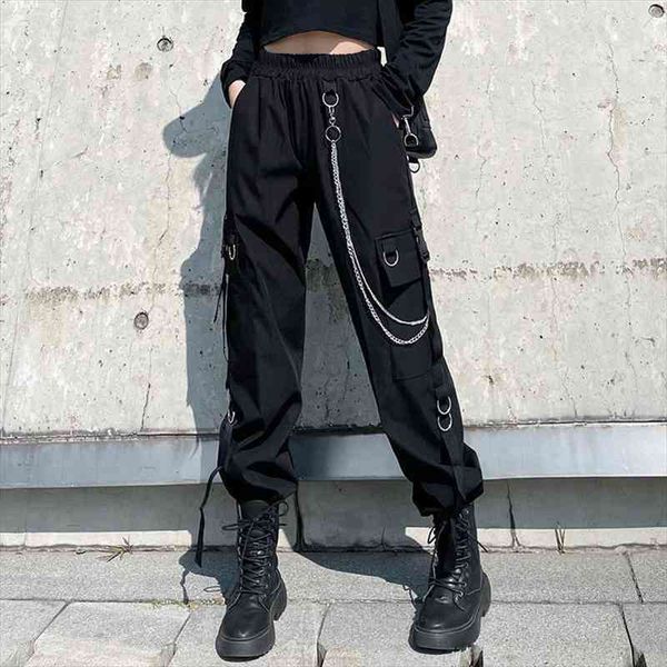 black punk cargo pants women joggers hippie chain pockets plus size loose black capris baggy harajuku oversize trousers hip hop, Black;white
black punk cargo pants women joggers hippie chain pockets plus size loose black capris baggy harajuku oversize trousers hip hop, Black;white