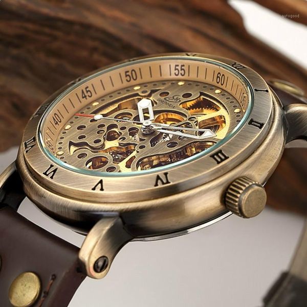 wristwatches shenhua men's vintage bronze automatic mechanical watches male skeleton leather strap casual waterproof clock relogio masc, Slivery;brown
wristwatches shenhua men's vintage bronze automatic mechanical watches male skeleton leather strap casual waterproof clock relogio masc, Slivery;brown