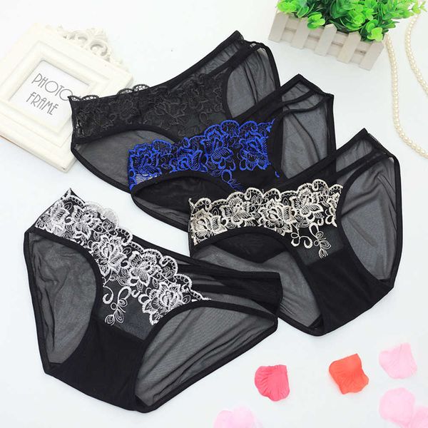women lace floral underwear cotton crotch briefs transparent sheer bandage breathable panties lingerie, Black;white
women lace floral underwear cotton crotch briefs transparent sheer bandage breathable panties lingerie, Black;white