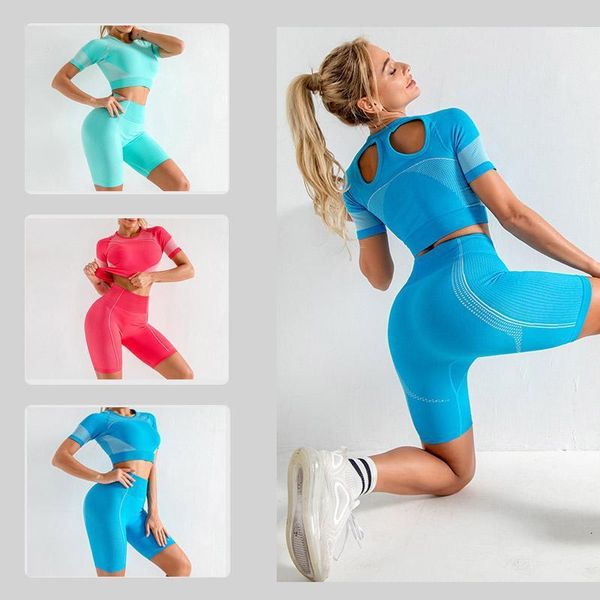 yoga outfits clothing short sleeve set high waist shorts sets crop female fitness tracksuit sport wear1, White;red
yoga outfits clothing short sleeve set high waist shorts sets crop female fitness tracksuit sport wear1, White;red