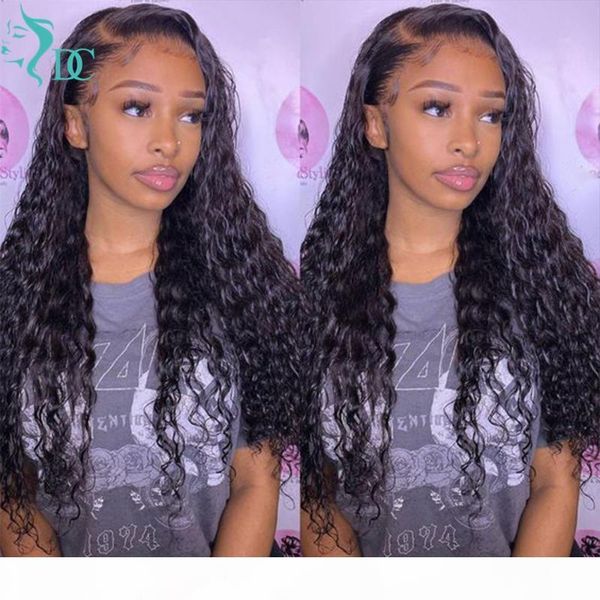 dc brazilian water wave wig lace front wig 13x4 lace wigs with baby hair pre plucked remy hair for black women, Black;brown
dc brazilian water wave wig lace front wig 13x4 lace wigs with baby hair pre plucked remy hair for black women, Black;brown