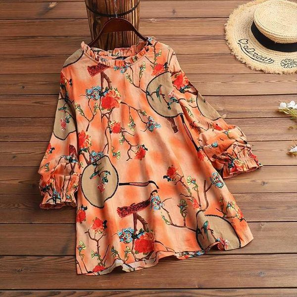 2020 zanzea kaftan floral womens printed blouse long sleeve shirts female ruffle blusas spring casual tunic plus size 5xl, White
2020 zanzea kaftan floral womens printed blouse long sleeve shirts female ruffle blusas spring casual tunic plus size 5xl, White