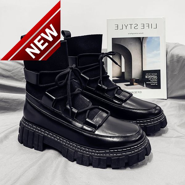 winter black british style ins martin men's casual high socks motorcycle boots tide shoes
winter black british style ins martin men's casual high socks motorcycle boots tide shoes