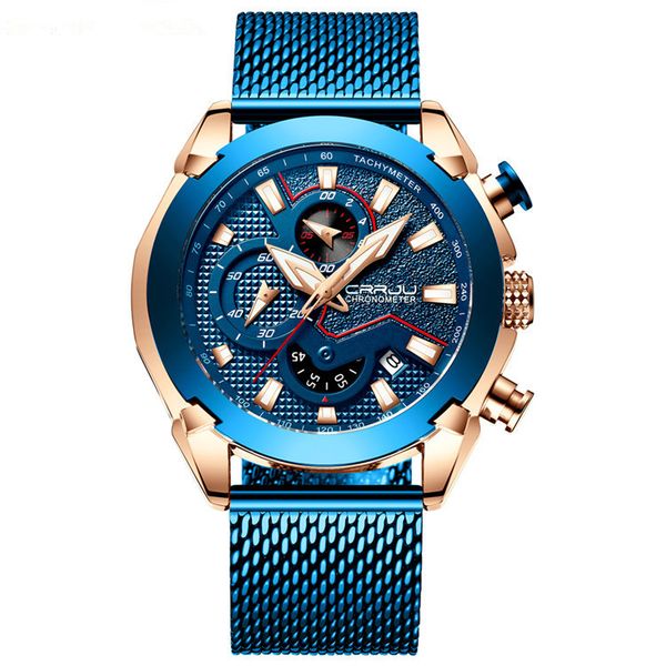 seller crrju new men's mesh strap watch multifunctional six hand chronograph watch, Slivery;brown
seller crrju new men's mesh strap watch multifunctional six hand chronograph watch, Slivery;brown