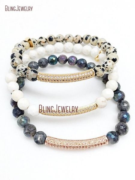 beaded, strands micro pave bar zircon cz bracelet stacking dalmatian jaspers labradorite white turquoises howlite beads bm20348, Black
beaded, strands micro pave bar zircon cz bracelet stacking dalmatian jaspers labradorite white turquoises howlite beads bm20348, Black