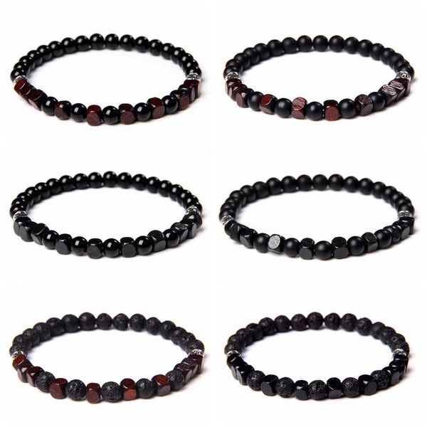 handmade 6mm vintage natual stone black onyx beads bracelet men square shape wood beads charm bracelet energy jewelry homme gift
handmade 6mm vintage natual stone black onyx beads bracelet men square shape wood beads charm bracelet energy jewelry homme gift