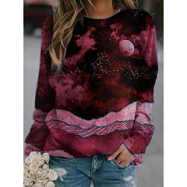 women casual printed round neck pullover long sleeve loose sweatshirt blouse top, White
women casual printed round neck pullover long sleeve loose sweatshirt blouse top, White