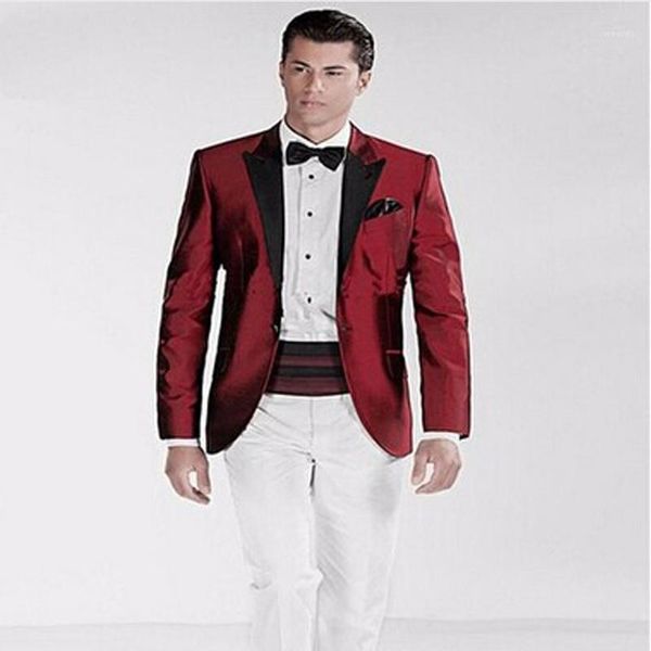 tpsaade two piece burgundy groom tuxedos for wedding black peaked lapel custom made gormal men suits (jacket+trousers+tie)1, White;black
tpsaade two piece burgundy groom tuxedos for wedding black peaked lapel custom made gormal men suits (jacket+trousers+tie)1, White;black