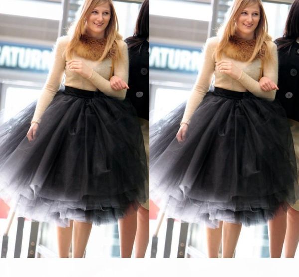 new tyered tea length women bust skirts all colors multilayer long length 2015 tutu tulle skirt a line plus size skirt for wome, Black
new tyered tea length women bust skirts all colors multilayer long length 2015 tutu tulle skirt a line plus size skirt for wome, Black
