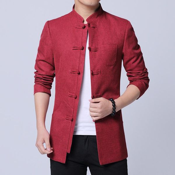 men's jackets chinese style clothes 2021 spring solid ancient tang suit jacket men cotton comfortable fabric mens and coats, Black;brown
men's jackets chinese style clothes 2021 spring solid ancient tang suit jacket men cotton comfortable fabric mens and coats, Black;brown