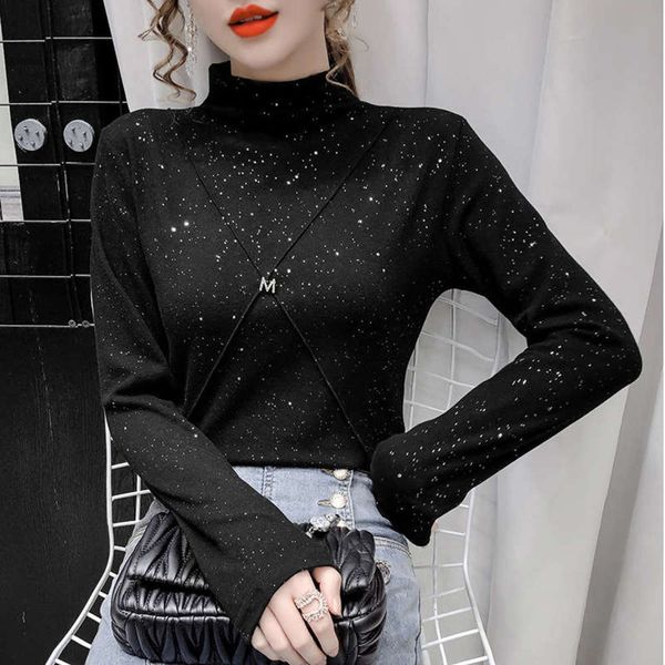 bright french double faced velvet new high neck slim bottoming long sleeve t-shirt, Black;gray
bright french double faced velvet new high neck slim bottoming long sleeve t-shirt, Black;gray