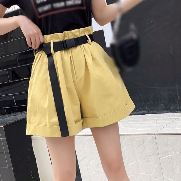 women's shorts elastic waist show thin bottoms wide legs with belt solid color all-match casual scantie pantalones cortoss, White;black
women's shorts elastic waist show thin bottoms wide legs with belt solid color all-match casual scantie pantalones cortoss, White;black
