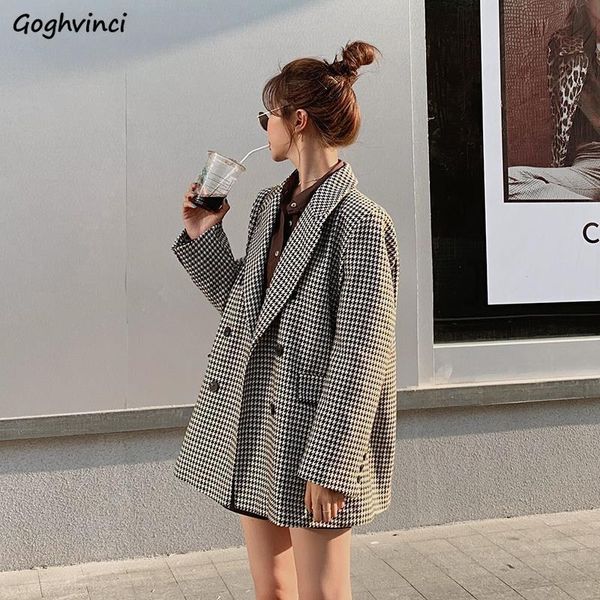 women's suits & blazers women houndstooth retro korean chic british style outwears ladies causal fashion stylish elegant loose suit-, White;black
women's suits & blazers women houndstooth retro korean chic british style outwears ladies causal fashion stylish elegant loose suit-, White;black