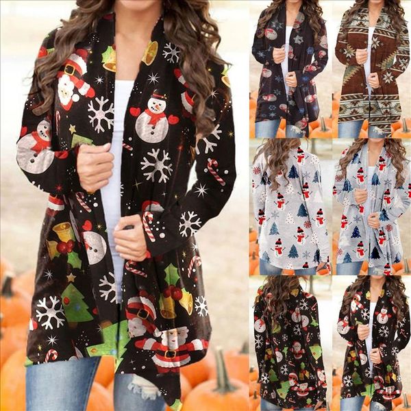 r40 womens blouse christmas snowman print open front long sleeve loose flowy hem cardigan coat autumn winter ladies shirts, White
r40 womens blouse christmas snowman print open front long sleeve loose flowy hem cardigan coat autumn winter ladies shirts, White