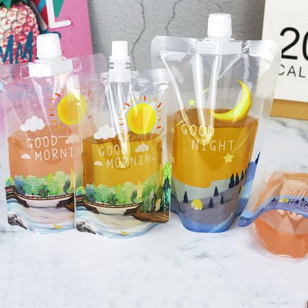 50pcs new juice pouch bags with spout stand up plastic adults kids beverage liquid milk coffee storage containers
50pcs new juice pouch bags with spout stand up plastic adults kids beverage liquid milk coffee storage containers