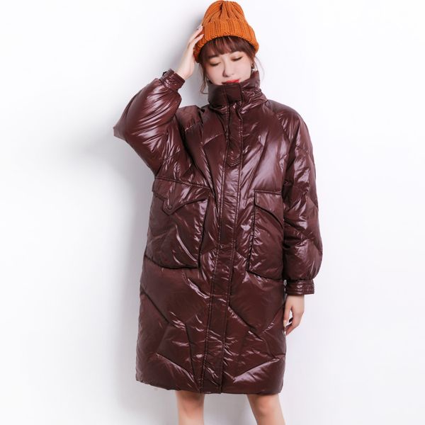 women down puffer parka winter warm ultra light long duck jacket ladies loose stand collar outwear female coats 201103, Black
women down puffer parka winter warm ultra light long duck jacket ladies loose stand collar outwear female coats 201103, Black
