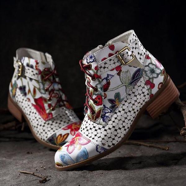 women boots vintage flowers heels square platform short boots ladies rome autumn winter lace up ankle shoes for women vt1394, Black
women boots vintage flowers heels square platform short boots ladies rome autumn winter lace up ankle shoes for women vt1394, Black