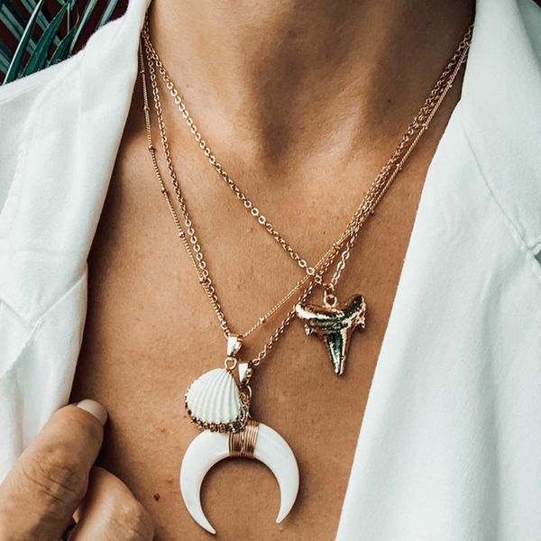 pendant necklaces 3pcs/set bohemian women scallop moon beads clavicle chain multilayer gold necklace set fashion party jewelry, Silver
pendant necklaces 3pcs/set bohemian women scallop moon beads clavicle chain multilayer gold necklace set fashion party jewelry, Silver
