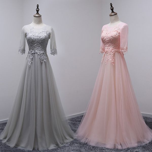 Robe de soiree grey long O-Neck Lace up with appliques evening dress bouquet party dress vestido de festa prom dresses, Gray
Robe de soiree grey long O-Neck Lace up with appliques evening dress bouquet party dress vestido de festa prom dresses, Gray