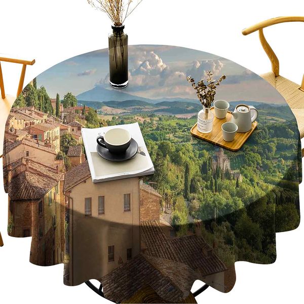 waterproof round tablecloths sunset rural landscape cypresses forest hills greenery blue sky clouds
waterproof round tablecloths sunset rural landscape cypresses forest hills greenery blue sky clouds
