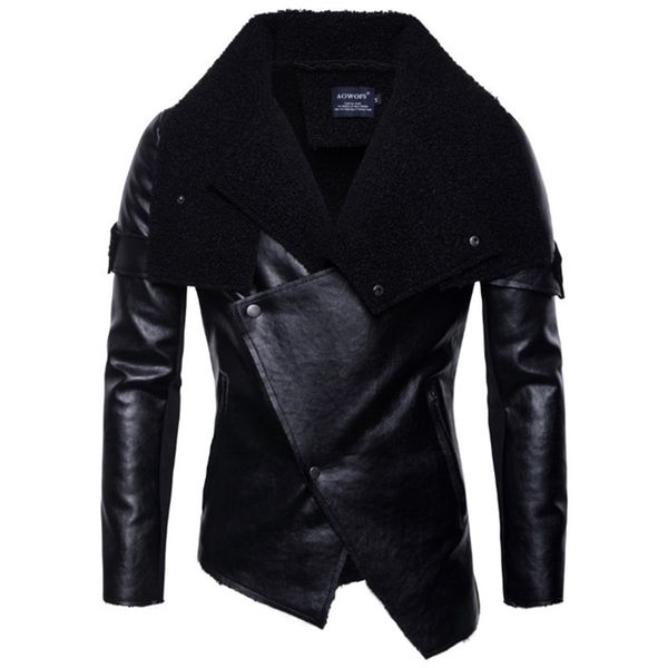 new men autumn fashion punk leather jacket casual motorcycle leather jacket male coat personality lrregular leather jacket 201216, Black
new men autumn fashion punk leather jacket casual motorcycle leather jacket male coat personality lrregular leather jacket 201216, Black