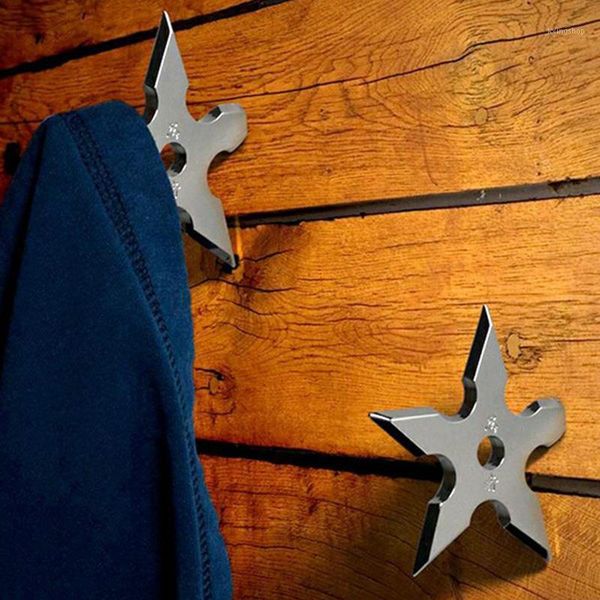 coat hooks ninja star shape stainless steel creative wall door hook clothes hats hanger holder home decoration1
coat hooks ninja star shape stainless steel creative wall door hook clothes hats hanger holder home decoration1