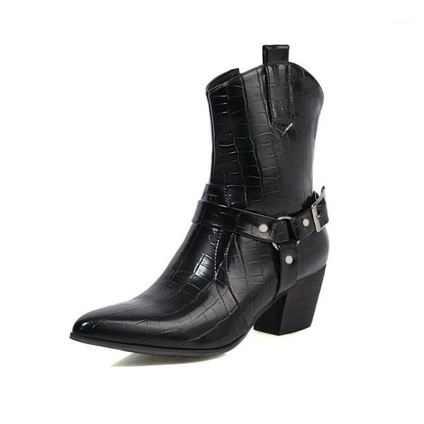 boots 2021 autumn winter pu leather pointed toe short square heel women shoes zipper all match ankle size 34-431, Black
boots 2021 autumn winter pu leather pointed toe short square heel women shoes zipper all match ankle size 34-431, Black