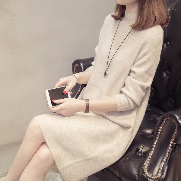 casual dresses turtleneck sweater dress 2021 fashion women autumn winter knitted pullovers sweaters loose long sleeve jumper pull femme1, Black;gray
casual dresses turtleneck sweater dress 2021 fashion women autumn winter knitted pullovers sweaters loose long sleeve jumper pull femme1, Black;gray