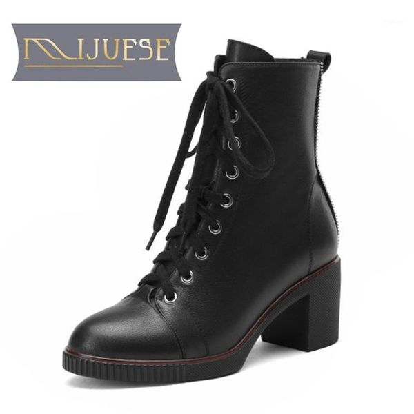 mljuese 2021 women soft ankle boots cow leather zippers boots winter short plush round toe high heels women1, Black
mljuese 2021 women soft ankle boots cow leather zippers boots winter short plush round toe high heels women1, Black