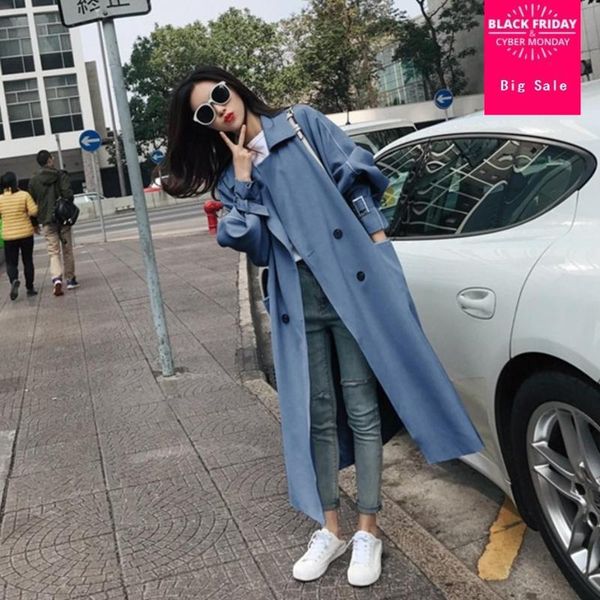 women's trench coats korean fashion womens long section coat female 2021 autumn casual loose wild oversize outwear silm was thin l859, Tan;black
women's trench coats korean fashion womens long section coat female 2021 autumn casual loose wild oversize outwear silm was thin l859, Tan;black